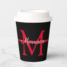 薄い赤い線の消防士引退記念モノグラム