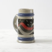 薄い赤い線 ビールジョッキ (正面左)