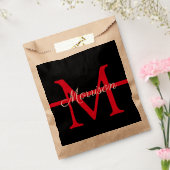 薄い赤ライン消防士の退職モノグラム フェイバーバッグ (封をした状態)