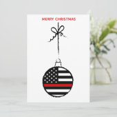 薄い赤線のクリスマス消防士 シーズンカード (スタンド正面)