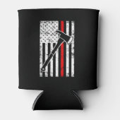 薄い赤線の消防士の男性のフラグはクーラー 缶クーラー (正面)