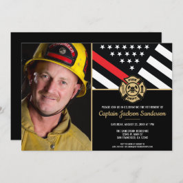 薄い赤線ファイヤーマンフォトファイヤーファイターリタイア 招待状