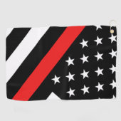 薄い赤線旗 ゴルフタオル (横)