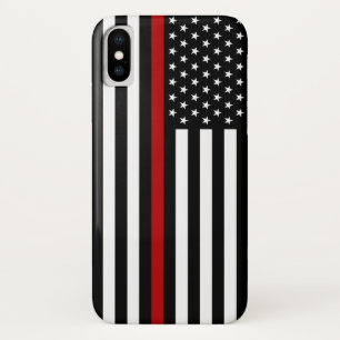 薄い赤線旗 iPhone X ケース