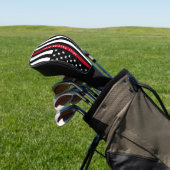 薄い赤線消防士の米国旗のモノグラム ゴルフヘッドカバー (インサイチュ)