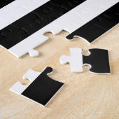 薄い赤線消防士の米国旗のモノグラム ジグソーパズル (側面)