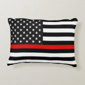 薄い赤線米国旗 アクセントクッション (裏面)