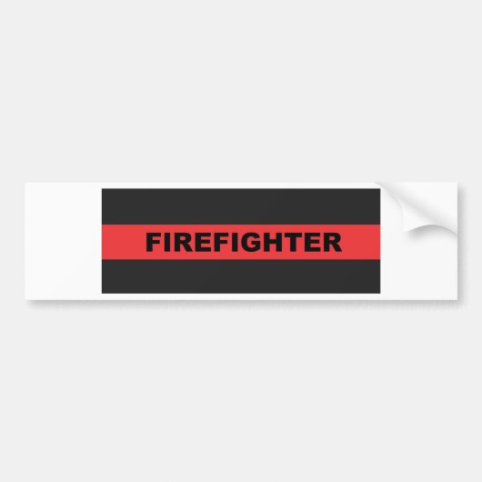 薄い赤線 バンパーステッカー (正面)