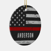 薄い赤線 – 消防士 セラミックオーナメント (右)