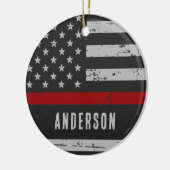 薄い赤線 – 消防士 セラミックオーナメント (左)