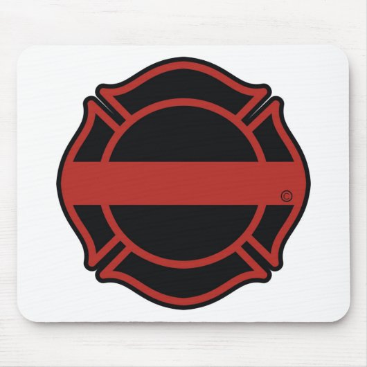 薄い赤線Maltesseの十字 マウスパッド (正面)