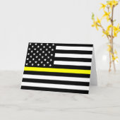 薄い金ゴールドライン旗 カード (黄色い花)