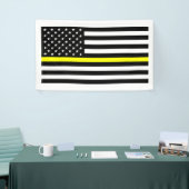 薄い金ゴールドライン旗 横断幕 (トレードショー)