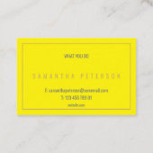 薄い金ゴールド縁どネオン黄 名刺 (裏面)