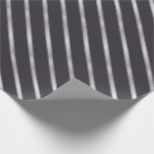 薄い銀の金属対角ストライプ材 ラッピングペーパー (角)