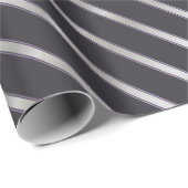 薄い銀の金属対角ストライプ材 ラッピングペーパー (ロールコーナー)