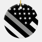 薄い銀製ライン旗 セラミックオーナメント (裏面)