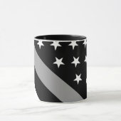 薄い銀製ライン旗 マグカップ (中央)