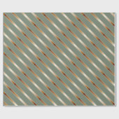 薄い銅メタリック対角線ストライプ材 ラッピングペーパー (フラット)