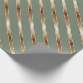 薄い銅メタリック対角線ストライプ材 ラッピングペーパー (角)