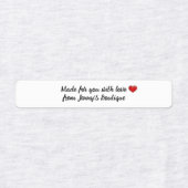 薄い長方形の鉄の上の白いラベル ラベル (デザイン1)