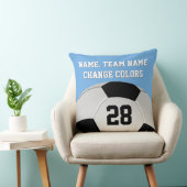 薄い青いサパーソナライズされたッカー枕あなたの色 クッション (椅子)