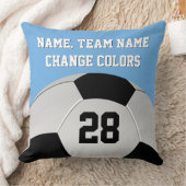 薄い青いサパーソナライズされたッカー枕あなたの色 クッション (ブランケット)