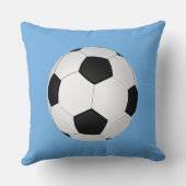 薄い青いサパーソナライズされたッカー枕あなたの色 クッション (裏面)