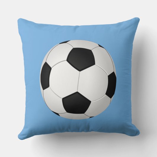 薄い青いサパーソナライズされたッカー枕あなたの色 クッション (裏面)