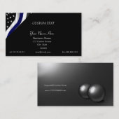 薄い青いラインあなたのバッジをアップロード 名刺 (正面/裏面)