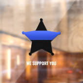 薄い青いラインのサポータ窓の固定 ウィンドウサイン (シート2)