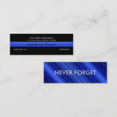 薄い青いラインカスタムの名刺 スキニー名刺 (正面/裏面)