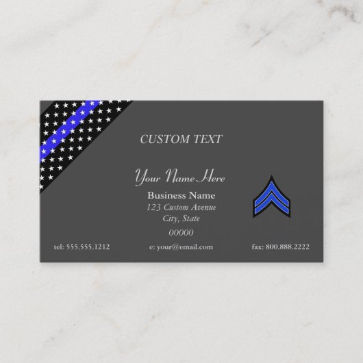 薄い青いライン会社の名刺 名刺 (正面)