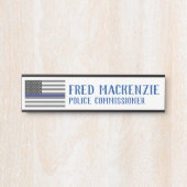 薄い青いライン警察の愛国事務所のドアサイン サインプレート (正面)