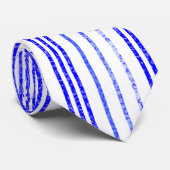 薄い青い斑点のある垂直線パターンネックタイ ネクタイ (ロール)