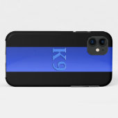 薄い青い線とK9 Case-Mate iPhoneケース (裏面(横))