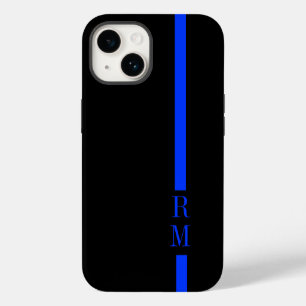 薄い青い線のカスタムイニシャル Case-Mate iPhone 14ケース