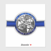 薄い青い線のカスタム切り取り シール (シート)