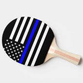 薄い青い線のグラフィックのデコーダー表示 卓球ラケット (横)