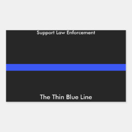 薄い青い線のステッカスタムカー 長方形シール