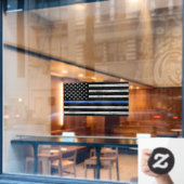 薄い青い線のタタータ動揺してフラグ ウィンドウサイン (カフェ窓)