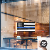 薄い青い線のタタ動揺してー付きフラグウィンドウCli ウィンドウサイン (カフェ窓)