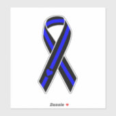 薄い青い線のハート シール (シート)