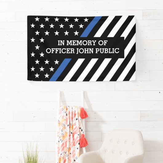 薄い青い線のフラグのバナーのメモリ内 横断幕 (インサイチュ)