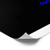 薄い青い線のポスター ポスター (角)