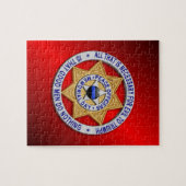 薄い青い線の星印 ジグソーパズル (横)