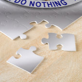 薄い青い線の星印 ジグソーパズル (側面)