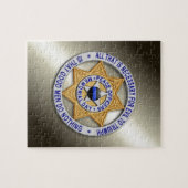 薄い青い線の星印 ジグソーパズル (横)