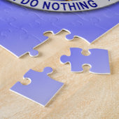 薄い青い線の星印 ジグソーパズル (側面)