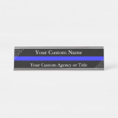 薄い青い線の星 デスクネームプレート (正面)